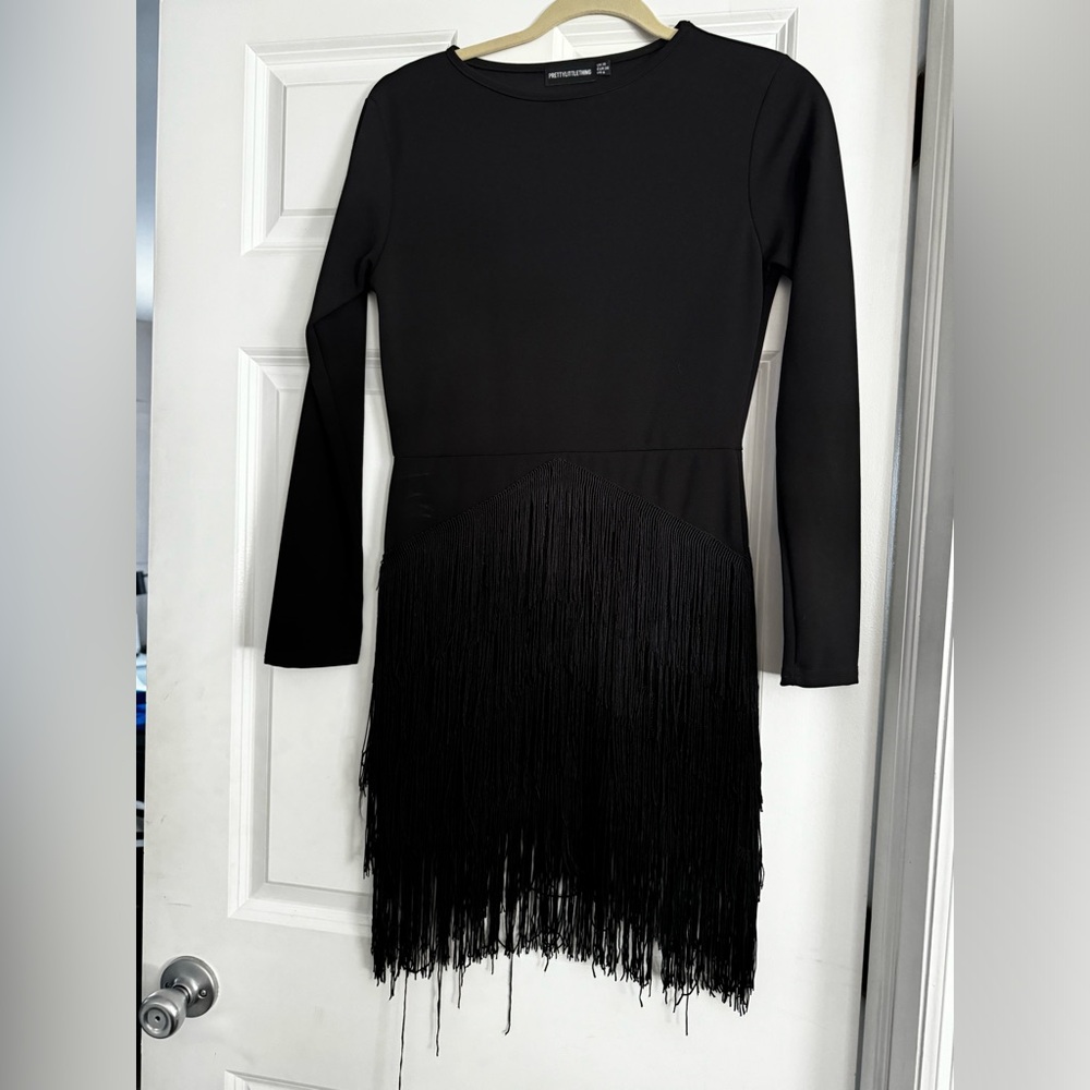 Black fringe dress